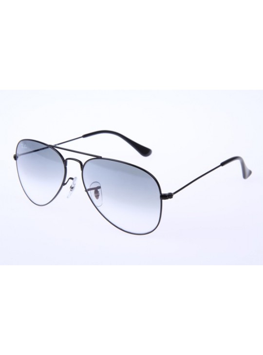 Ray Ban Aviator RB3025 55-14 Sunglasses In Black With Grey Gradient Lens 002 32