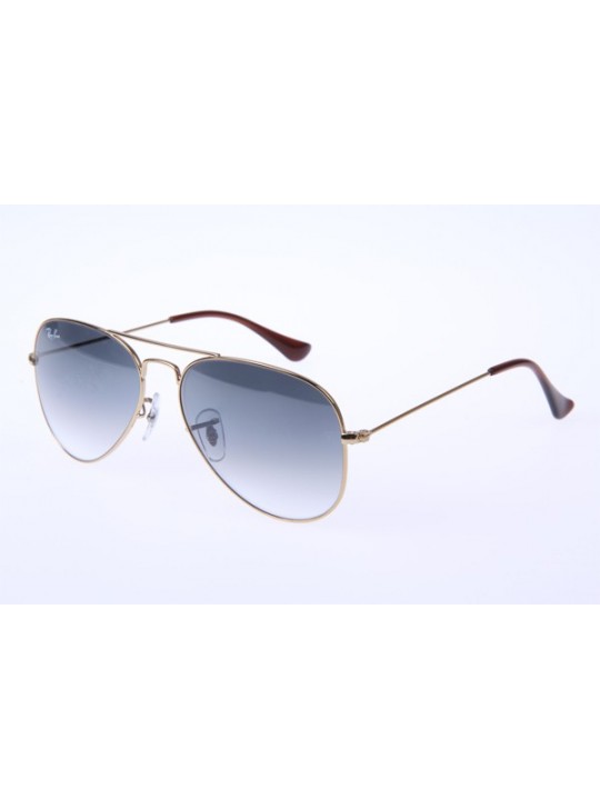 Ray Ban Aviator RB3025 55-14 Sunglasses In Gold With Grey Gradient Lens 001 32