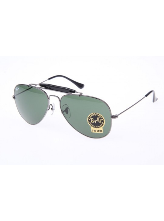 Ray Ban RB3407 Outdoorsman Sunglasses in Gunmetal Green 004