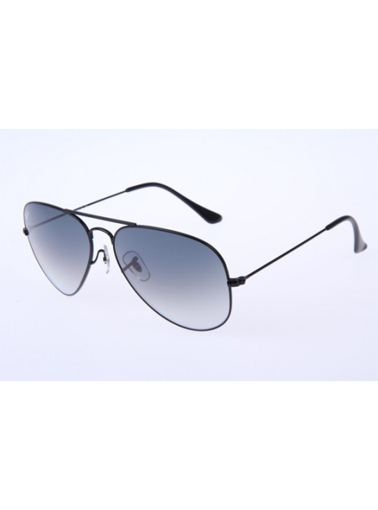 Ray Ban AVIATOR RB3025 58-14 Sunglasses In Black With Grey Gradient Lens 002 32