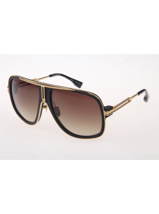 Dita EXETER Sunglasses In Matte Black Gold Brown Gradient