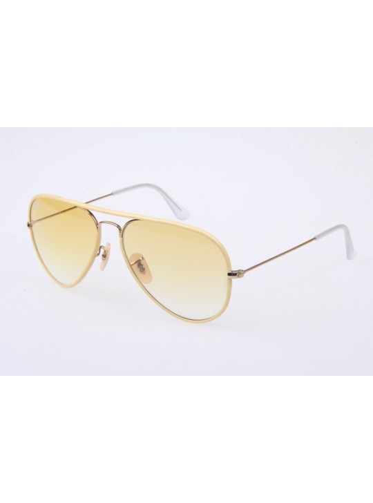 Ray Ban Full Color Aviator RB3025JM Sunglasses in Yellow
