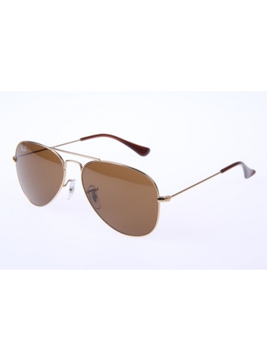 Ray Ban Aviator RB3025 55-14 Sunglasses In Gold With Brown Lens 001 33