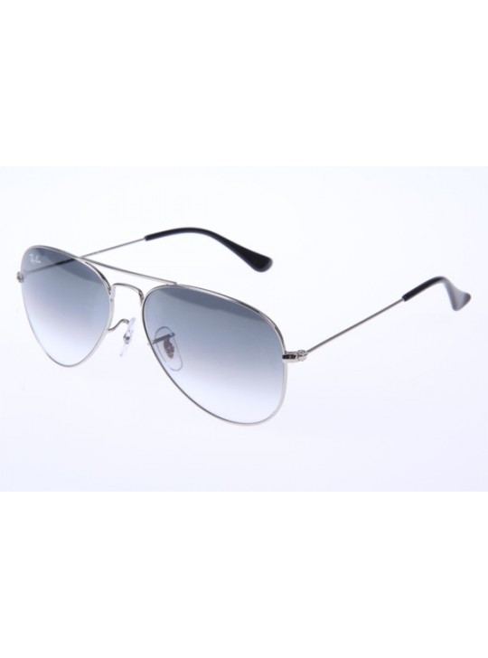 Ray Ban Aviator RB3025 55-14 Sunglasses In Silver With Grey Gradient Lens 003 32