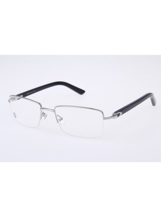 Cartier 5953185 Eyeglasses In Silver Black