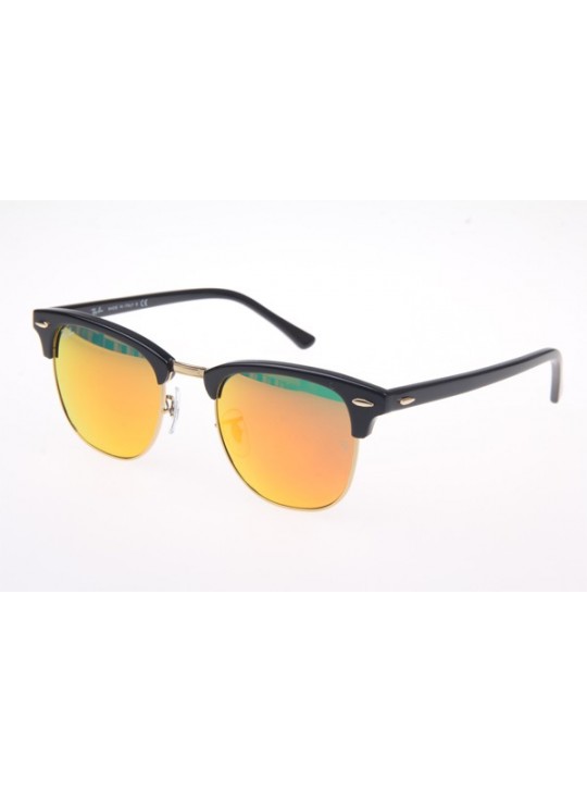 Ray Ban RB3016 Sunglasses In Black Orange Lens 901 69