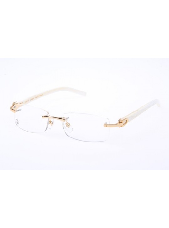 Cartier 3524012 White Buffalo Eyeglasses In Gold