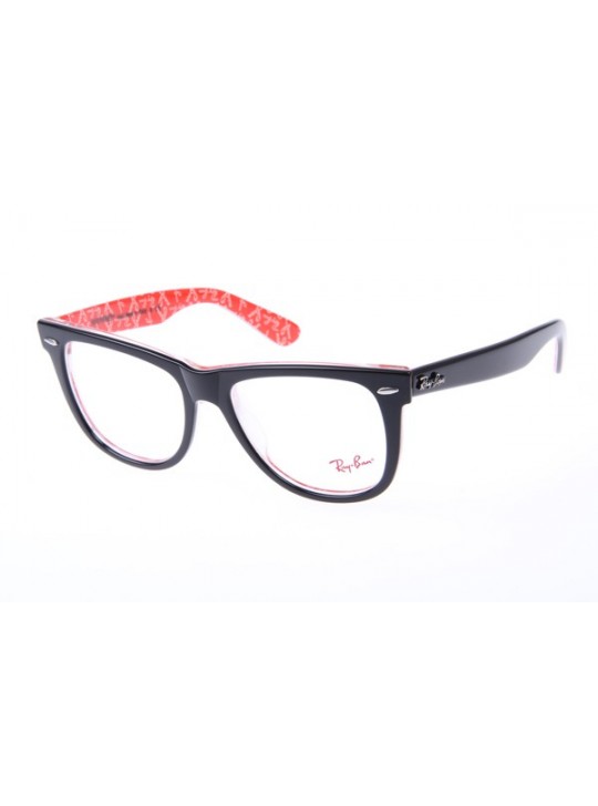 Ray Ban Wayfarer RB5121 54-18 Letter eyeglasses in Black Red 1016
