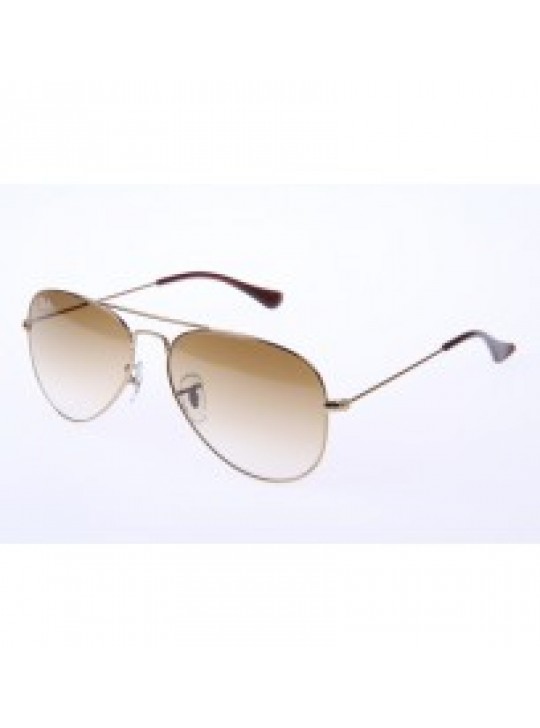Ray Ban Aviator RB3025 55-14 Sunglasses In Gold With Brown Gradient Lens 001 51
