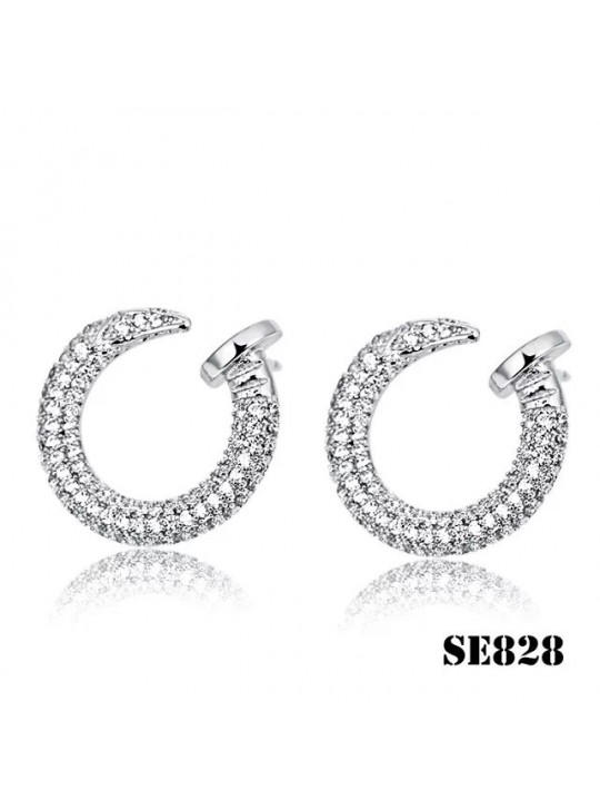 Cartier Juste un Clou Earrings in White Gold with Diamonds