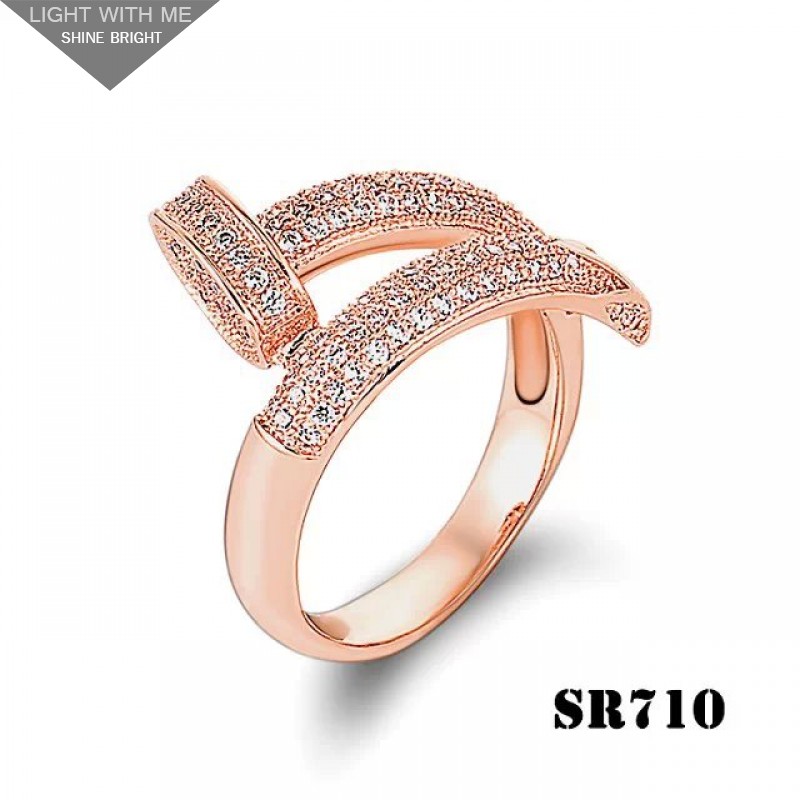 Cartier Juste Un Clou Ring in Pink Gold Set with Brilliant-cut Diamonds