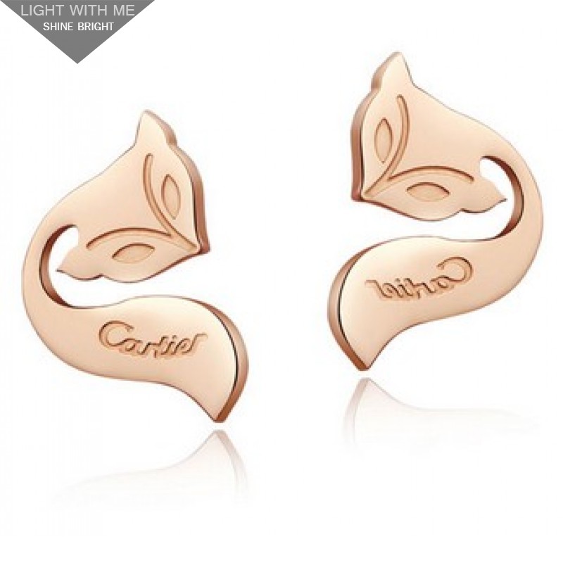 Cartier Little Fox Earrings in 18kt Pink Gold