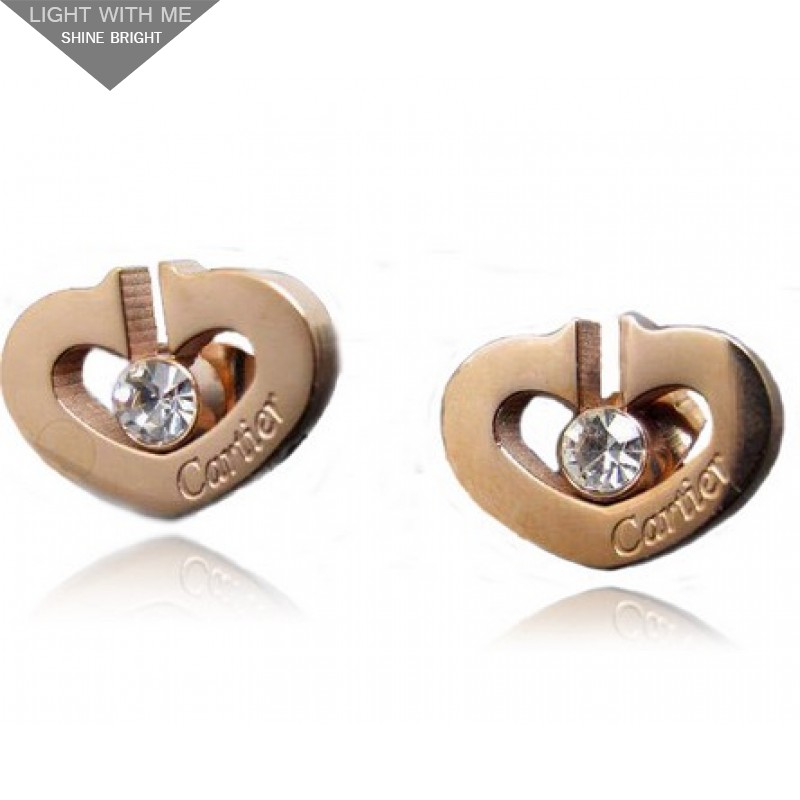 cartier heart earrings