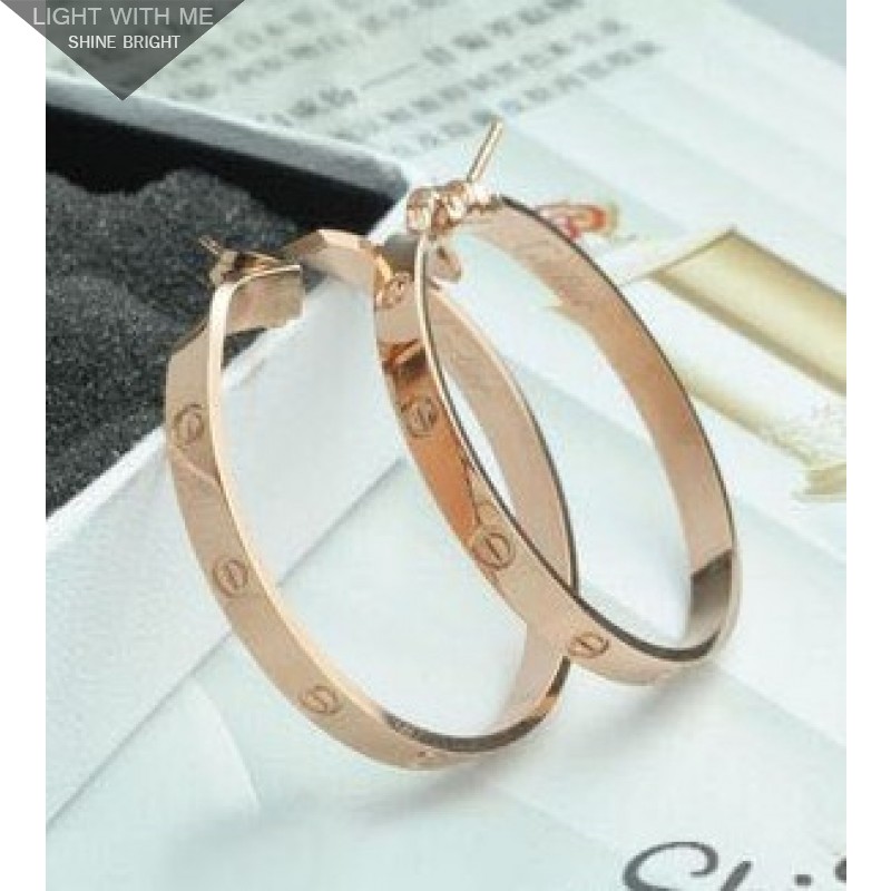 Cartier LOVE Earrings in 18kt Pink Gold, Large