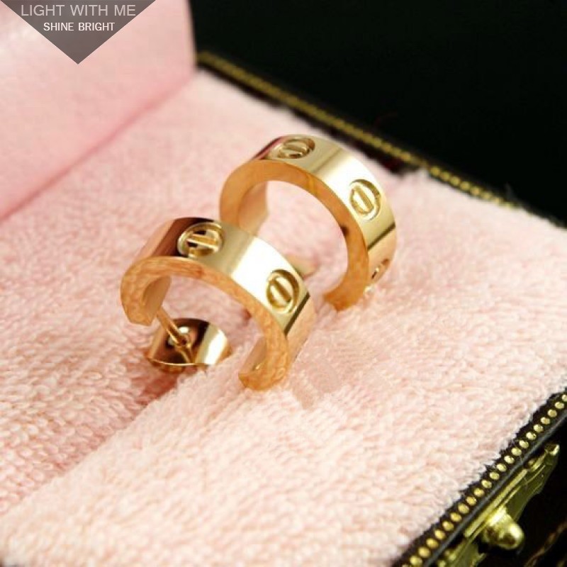 cartier love earrings yellow gold price