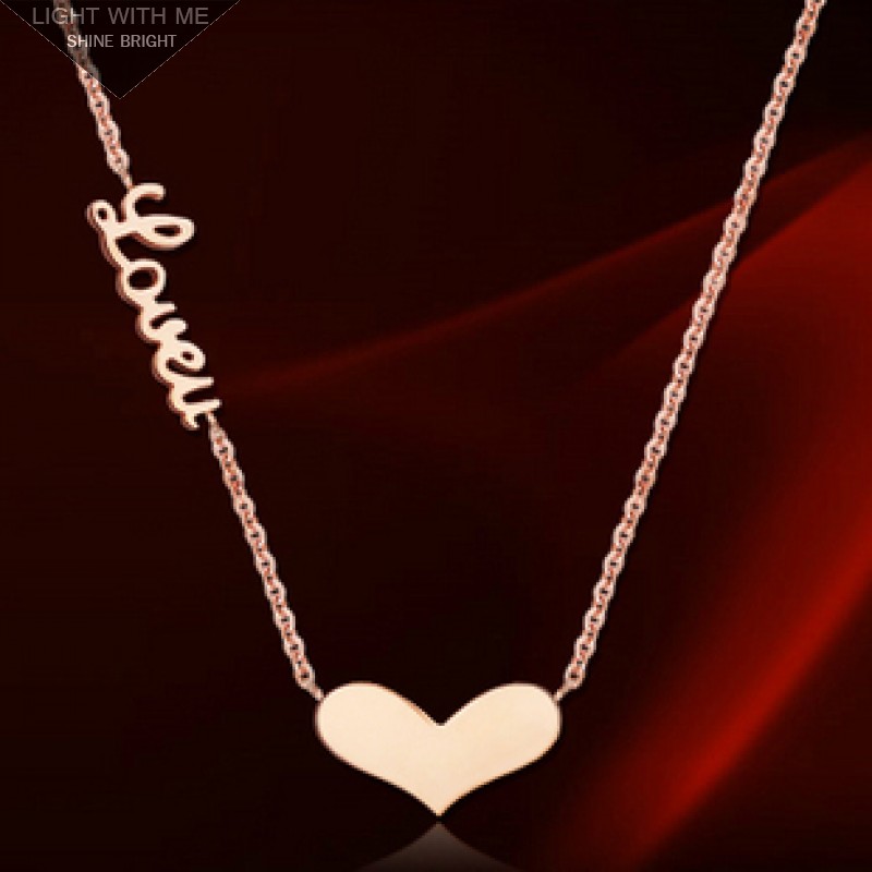 cartier "LOVE" Heart Necklace in 18K Pink Gold 