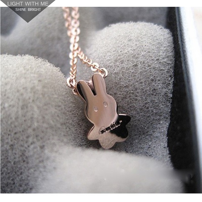 Cartier 18K Pink Gold Rabbit Necklace