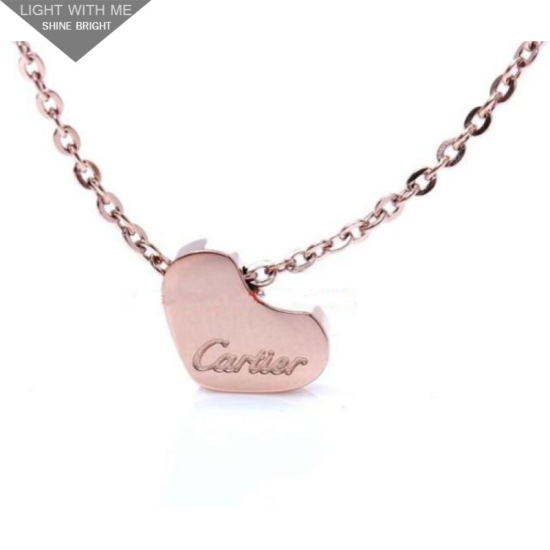 Cartier Heart Charm Necklace in 18kt Pink Gold