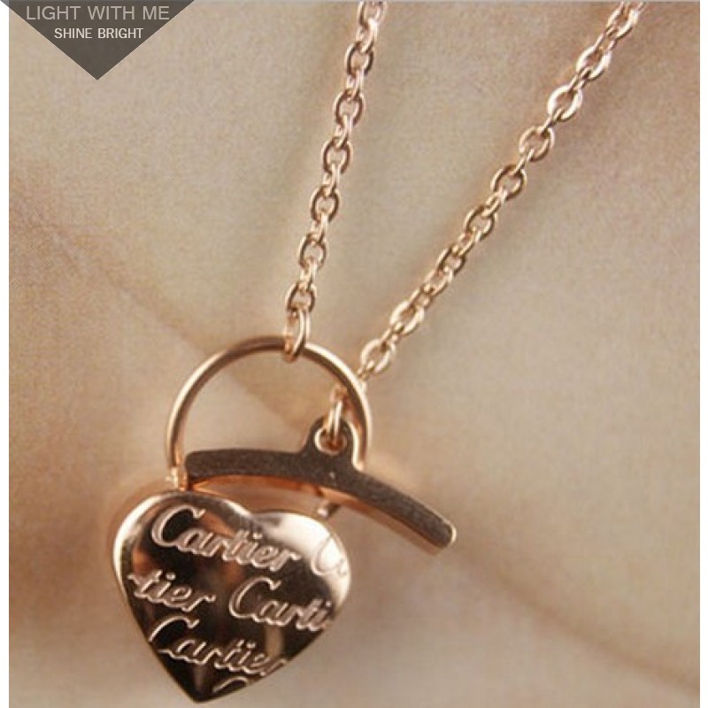 Cartier Heart Lock Charm Necklace in 18k Pink Gold