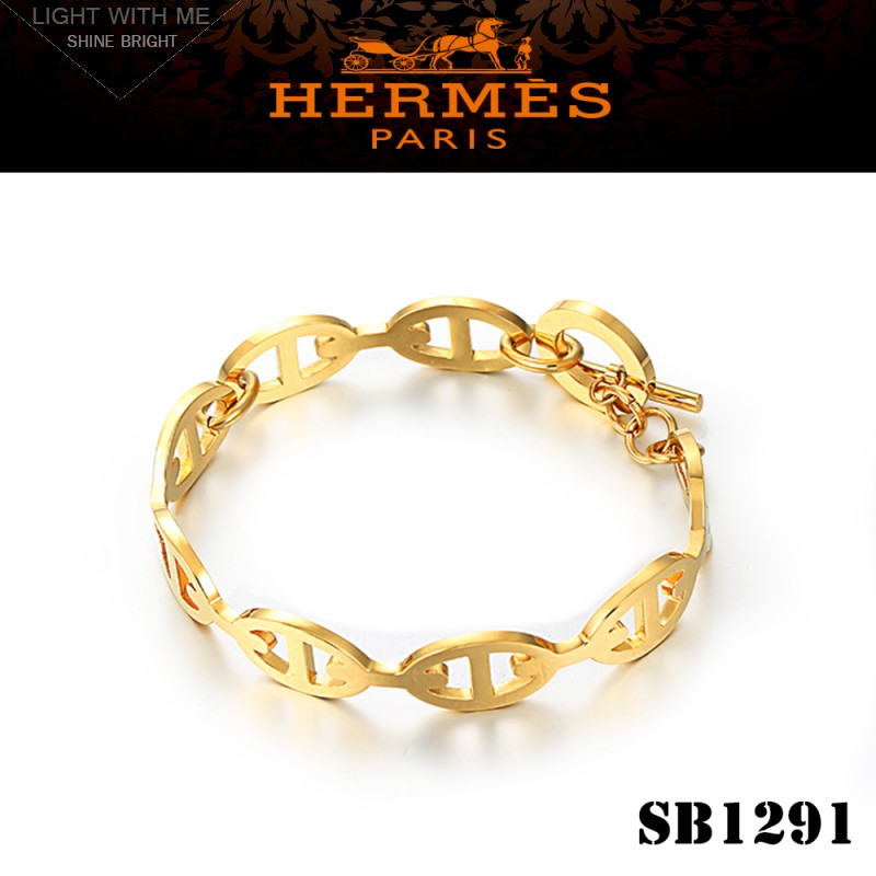Hermes Chaine d'Ancre Enchainee Yellow Gold Bracelet