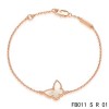 VCA Sweet Alhambra White Mother-of-peral Butterfly Bracelet in Pink Gold