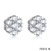 Van Cleef & Arpels White Gold Fleurette Diamonds Earstuds