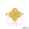 Van Cleef & Arpels Vintage Alhambra Ring in Yellow Gold with Diamond