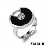 Amulette de Cartier Ring in White Gold Black Onyx with Diamond