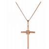 cartier Cross Charm Necklace In 18kt Pink Gold With Diamonds