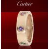 Cartier LOVE Ring in 18K Pink Gold With Coloured Stones