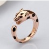 Cartier Panthere Ring in Pink Gold Set With Onyx Nose & Black Lacquer