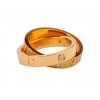 Cartier Infinity LOVE Ring in 18kt Pink Gold with Diamonds-Paved