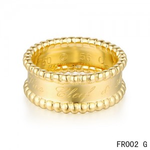 Van Cleef & Arpels Perlee Signature Ring in Yellow Gold