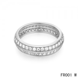 Van Cleef & Arpels Couture Wedding Band in Platinum with Paved Diamonds