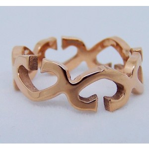 C Heart Decor Of Cartier Ring in 18k Pink Gold
