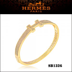 Hermes Clic Clac H Bracelet in Yellow Gold with Diamond