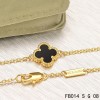 Van Cleef & Arpels Mini Black Onyx Sweet Alhambra Clover Bracelet in Yellow Gold