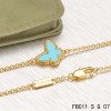 Van Cleef & Arpels Sweet Alhambra Butterfly mini Bracelet in Yellow Gold with Turquoise