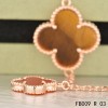 Van Cleef & Arpels Magic Alhambra 5 Stone Combination Motifs Bracelet Pink Gold