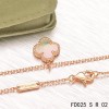Van Cleef & Arpels Sweet Alhambra Necklace Pink Gold Grey Mother of Pearl
