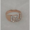 Cartier Figure "2" Lucly Ring, Pink Gold With Baguette-Cut Diamonds Paved