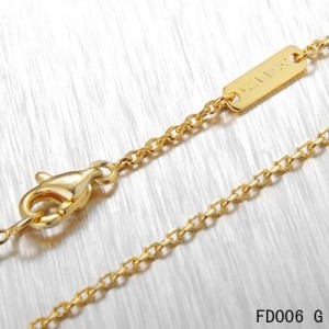 Van Cleef Arpels Yellow Gold Perlee Pendant with Diamonds 5 Rows