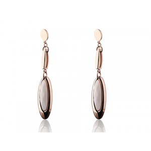 Cartier Drop Earrings in 18kt Pink Gold with White Opal