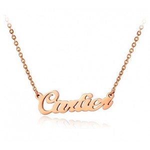 Cartier 18k Pink Gold LOGO Necklace