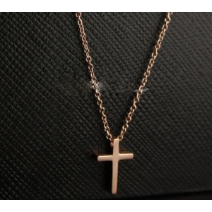 Cartier Cross Pendant Necklace in 18k Pink Gold, Small