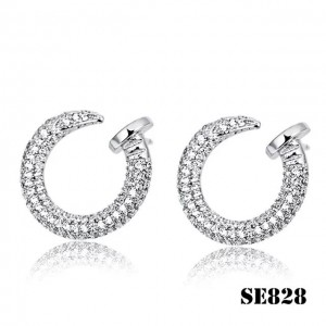 Cartier Juste un Clou Earrings in White Gold with Diamonds