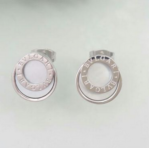 bvlgari silver earrings