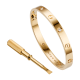 Mode bracelet LOVE Cartier imitation or rose avec 4 diamants et tournevis