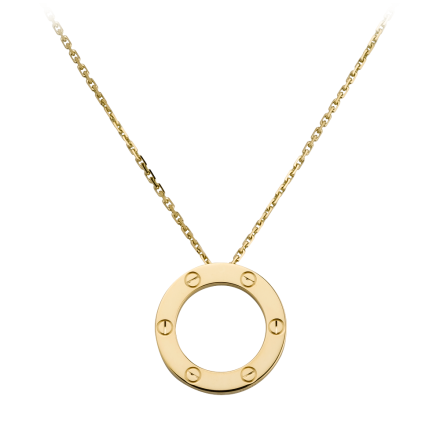 Imitation Cartier LOVE necklace with 18K yellow gold pendant