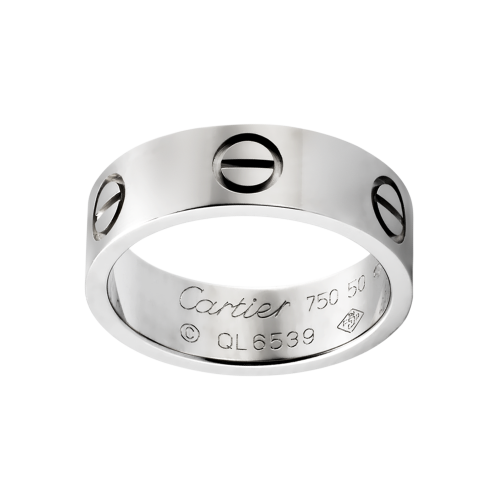 Knockoff Cartier LOVE ring in white gold at the best price online